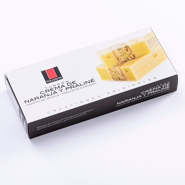 Turrón Crema Naranja y Praliné